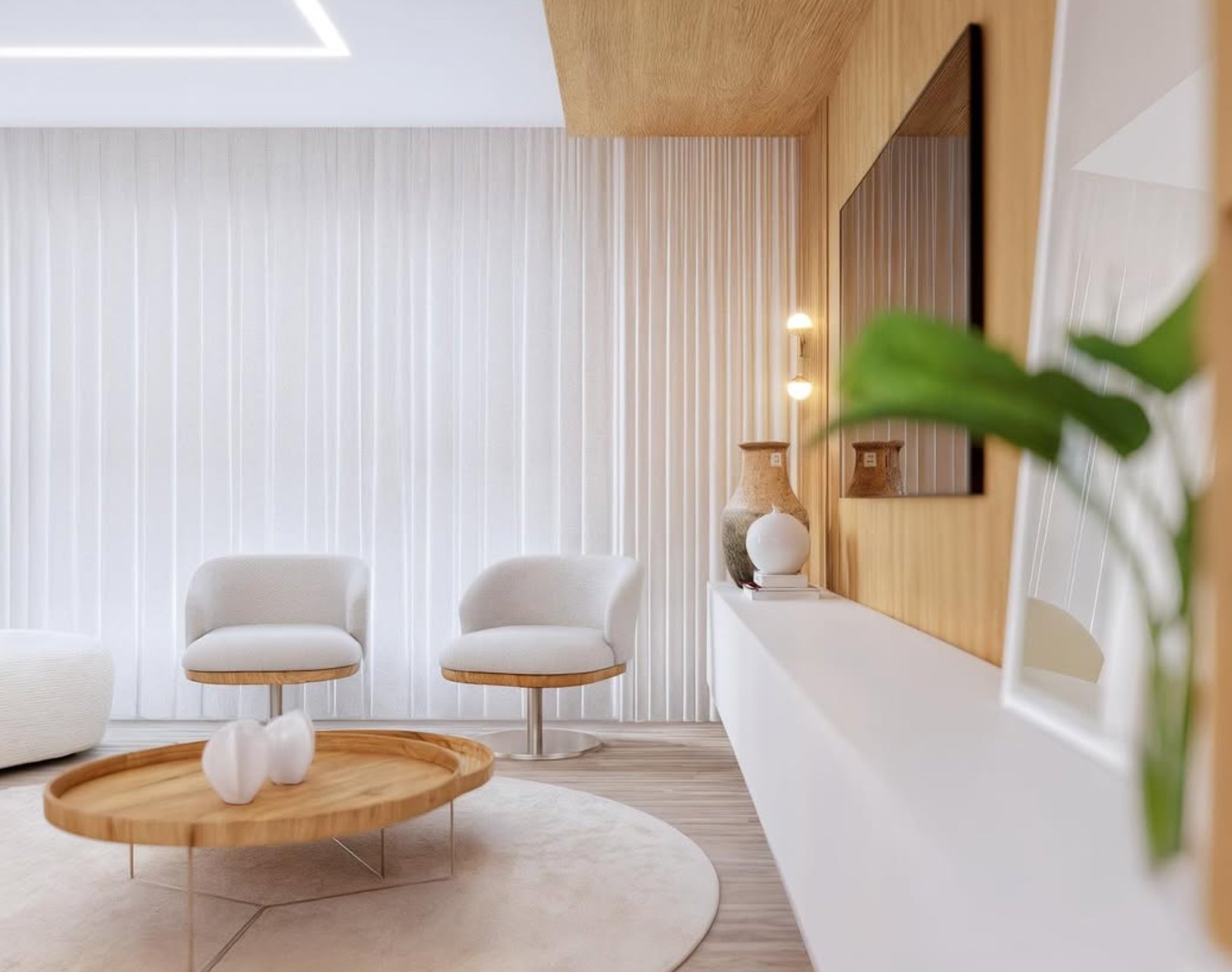 Sala de estar minimalista